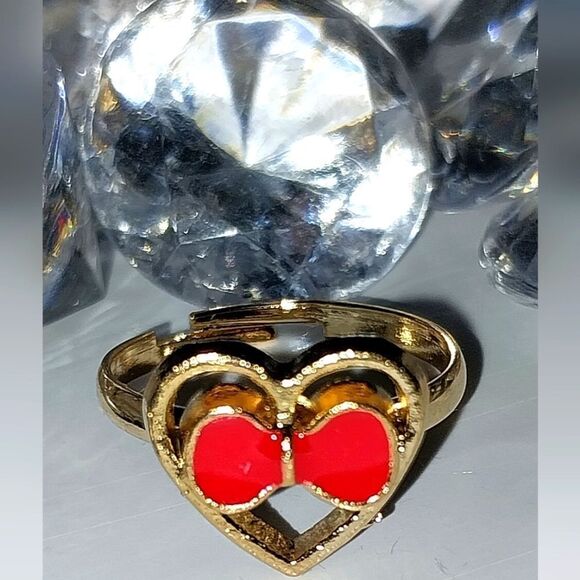 Super cute girls jeweled adjustable ring - Picture 3 of 4